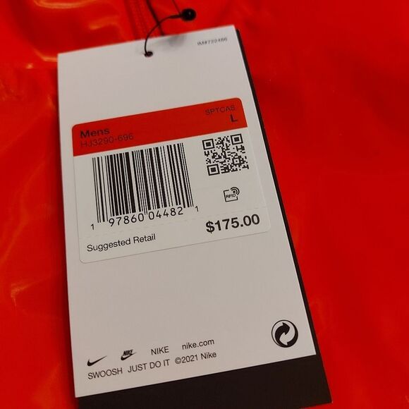 Nike Project FROG Oversized Track Jacket Crimson Orange HJ3290-696 Men's Size L - Picture 5 of 6